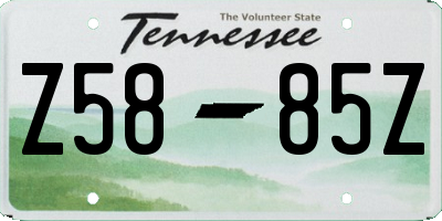 TN license plate Z5885Z
