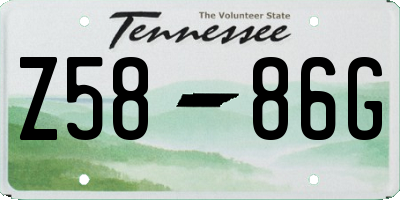 TN license plate Z5886G