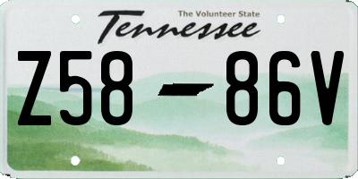 TN license plate Z5886V