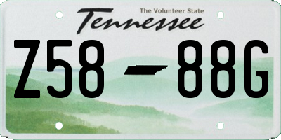 TN license plate Z5888G