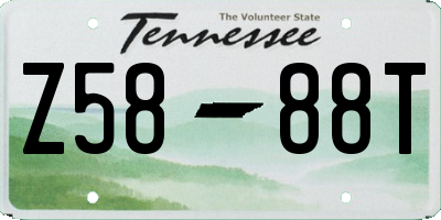 TN license plate Z5888T