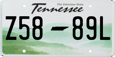 TN license plate Z5889L