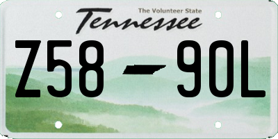 TN license plate Z5890L