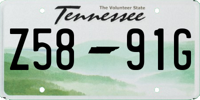 TN license plate Z5891G