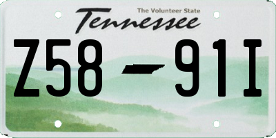 TN license plate Z5891I