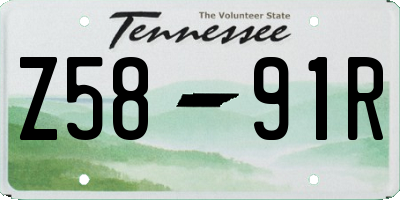 TN license plate Z5891R