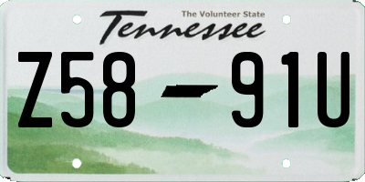TN license plate Z5891U