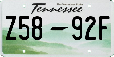 TN license plate Z5892F