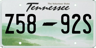 TN license plate Z5892S