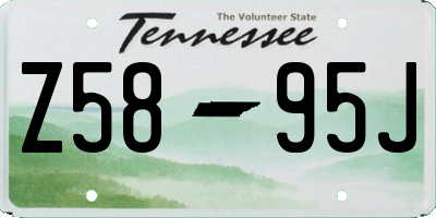 TN license plate Z5895J
