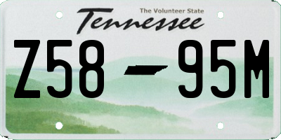 TN license plate Z5895M