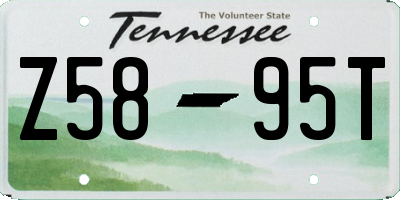 TN license plate Z5895T