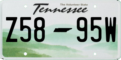 TN license plate Z5895W