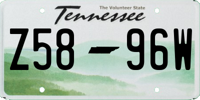 TN license plate Z5896W