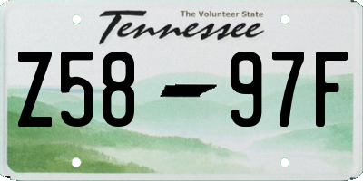 TN license plate Z5897F