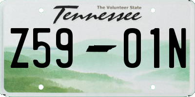 TN license plate Z5901N