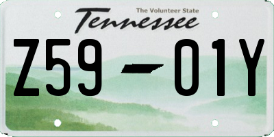 TN license plate Z5901Y