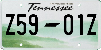 TN license plate Z5901Z