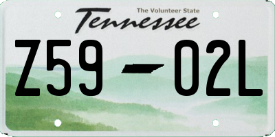 TN license plate Z5902L