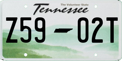 TN license plate Z5902T