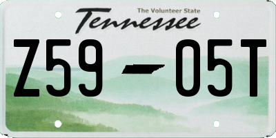 TN license plate Z5905T