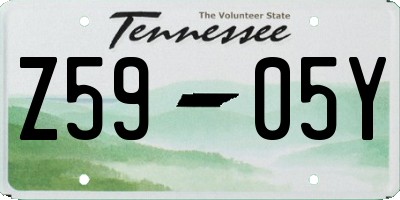 TN license plate Z5905Y