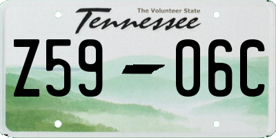 TN license plate Z5906C