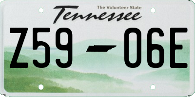 TN license plate Z5906E