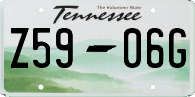 TN license plate Z5906G