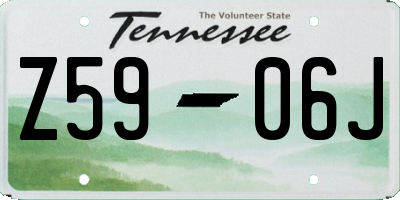 TN license plate Z5906J