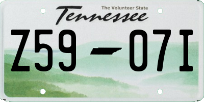 TN license plate Z5907I