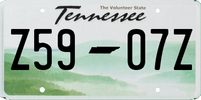 TN license plate Z5907Z