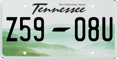 TN license plate Z5908U