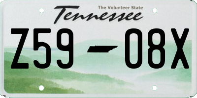 TN license plate Z5908X