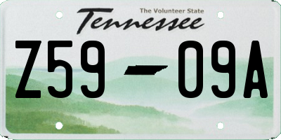 TN license plate Z5909A