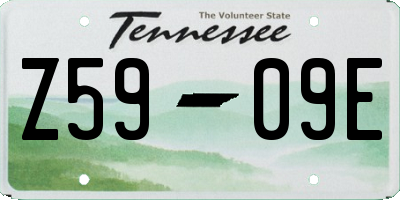 TN license plate Z5909E