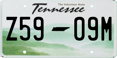 TN license plate Z5909M
