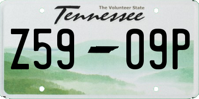 TN license plate Z5909P