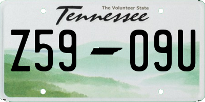 TN license plate Z5909U