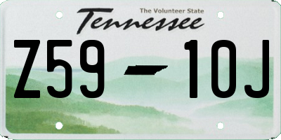 TN license plate Z5910J
