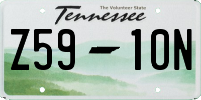 TN license plate Z5910N