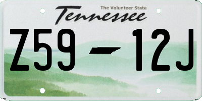 TN license plate Z5912J