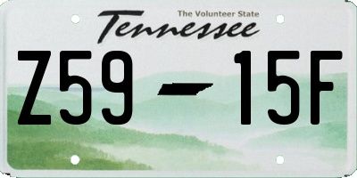 TN license plate Z5915F
