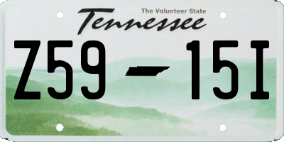 TN license plate Z5915I