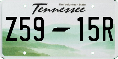 TN license plate Z5915R