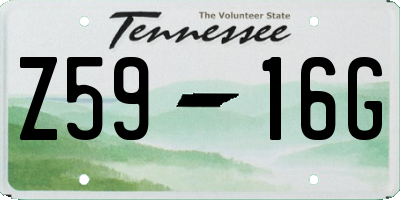 TN license plate Z5916G