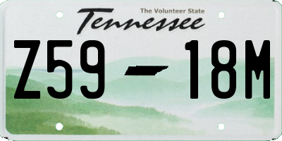 TN license plate Z5918M