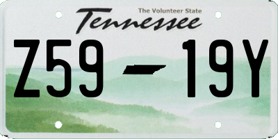 TN license plate Z5919Y