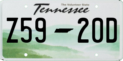 TN license plate Z5920D