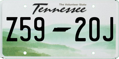 TN license plate Z5920J